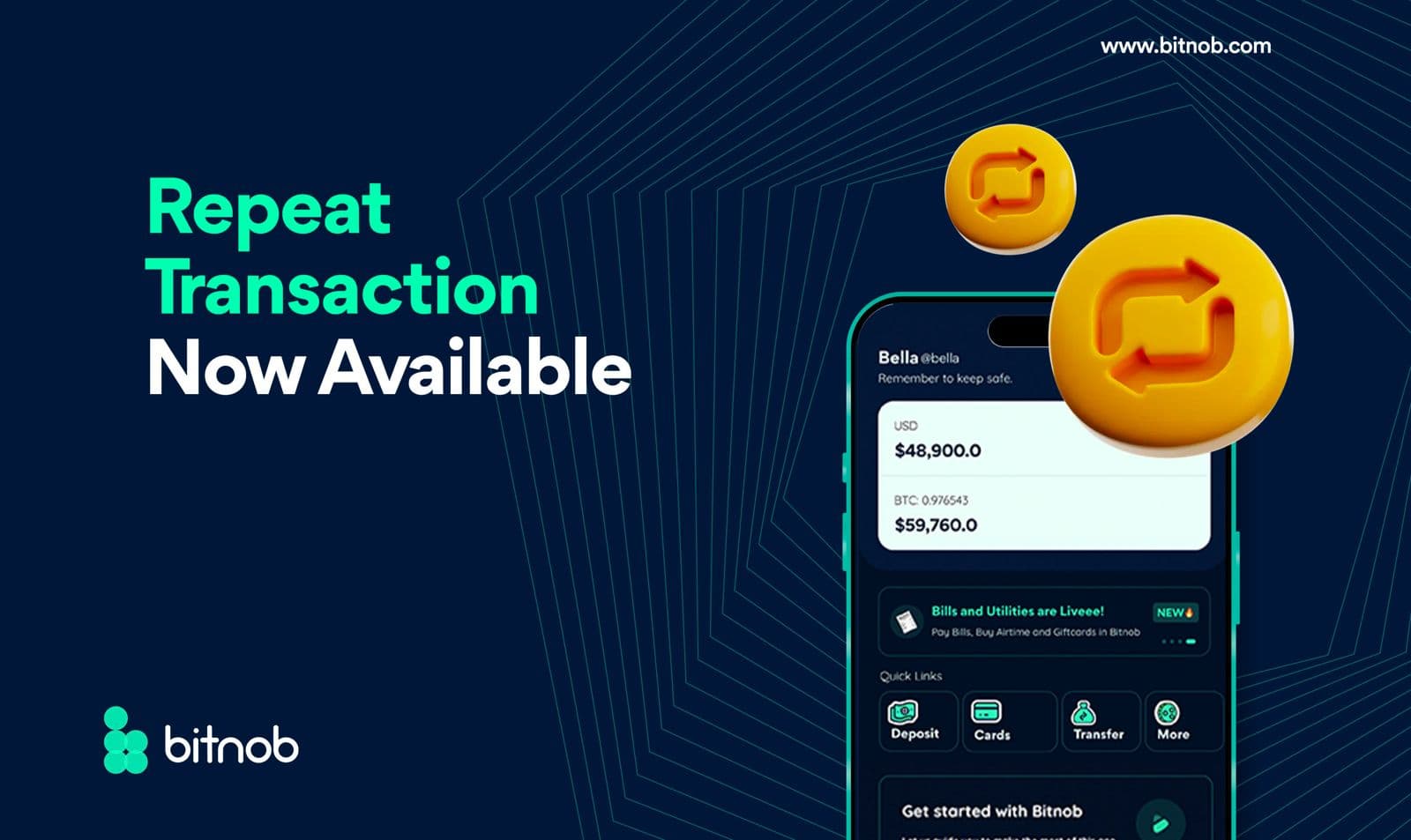 Introducing Repeat Transaction: Simplify Your Transfers and Withdrawals on Bitnob